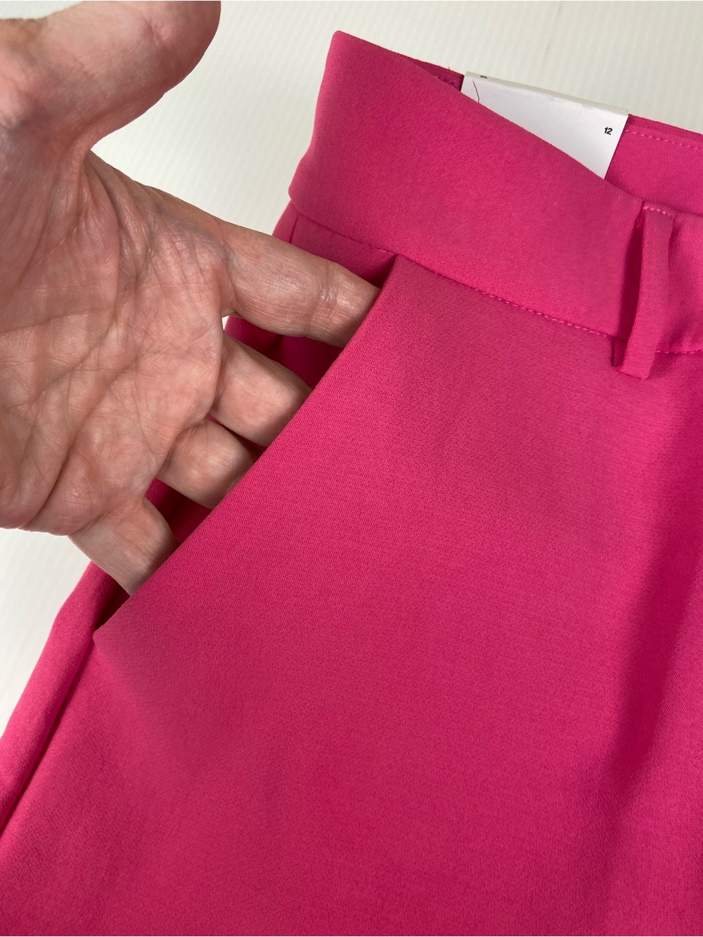 NWT DKNY Hot Pink Wide Leg Dress Pants Size 12 Barbiecore - Picture 3 of 13